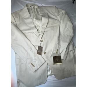 NWT Merona Men's Modern Fit Cotton Blazer Jacket - Stone - 48R